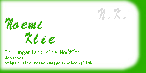 noemi klie business card